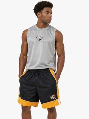 AND1 Basketball Jersey & Shorts Set Men’s Grey Black Sporty Y2K Medium